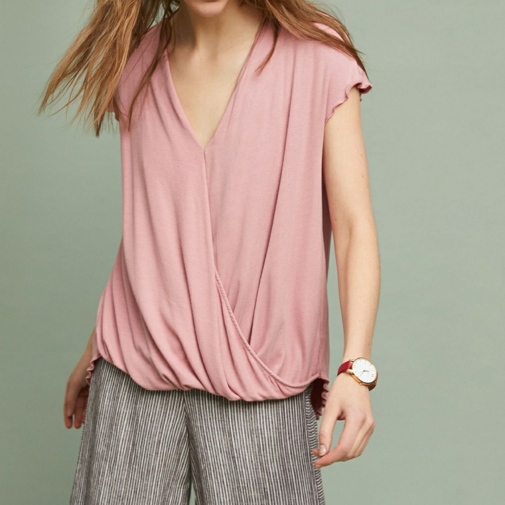 Anthro Saturday/Sunday Clarissa wrap top d14